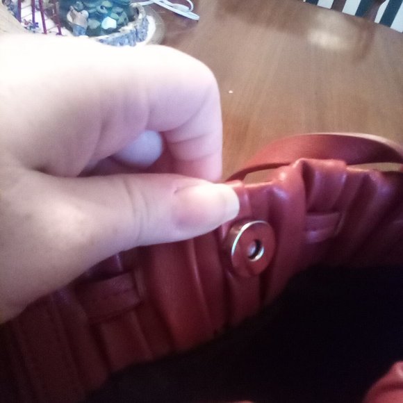 Burnt Orange Pleated Purse - Picture 11 of 13